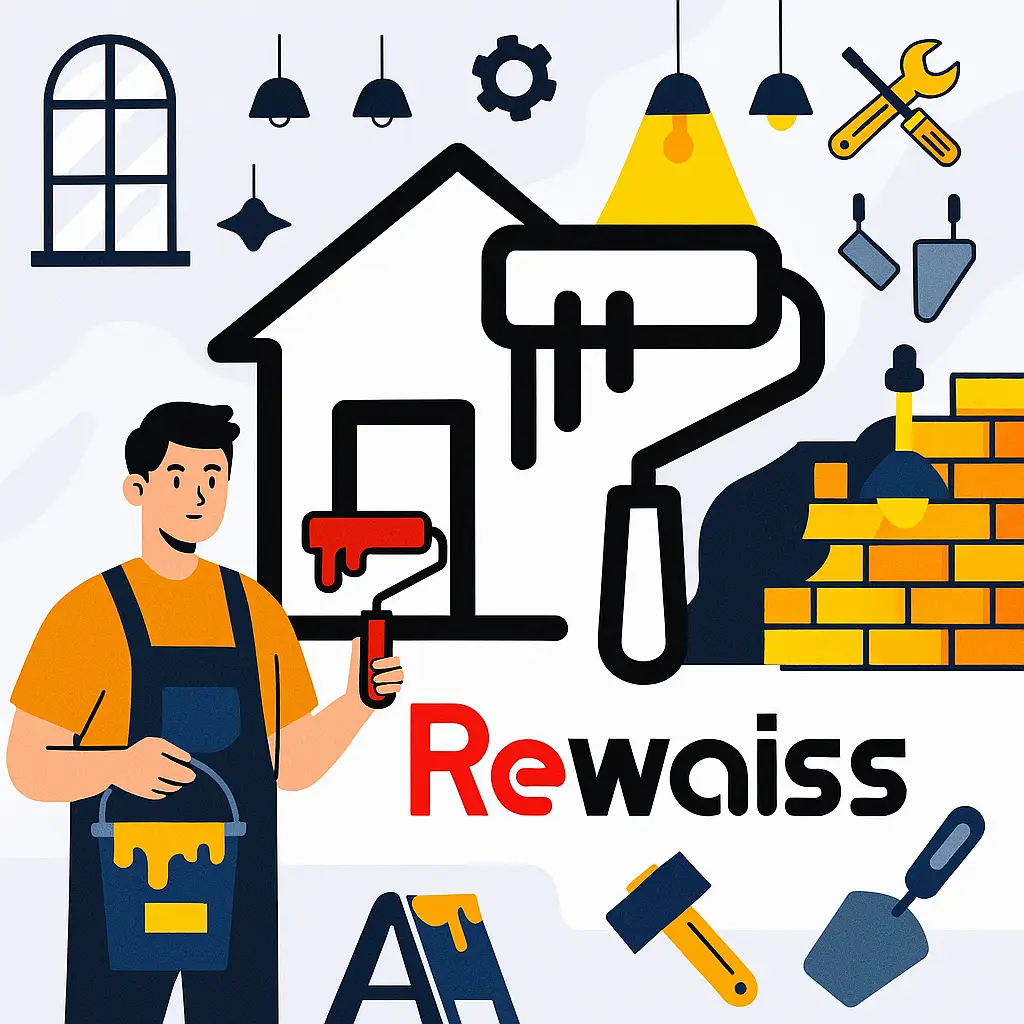 Animiertes Rewaiss Logo auf modernem Hintergrund